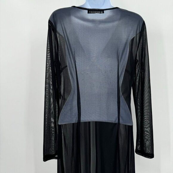 vintage rampage sheer black cardigan - Picture 4 of 8